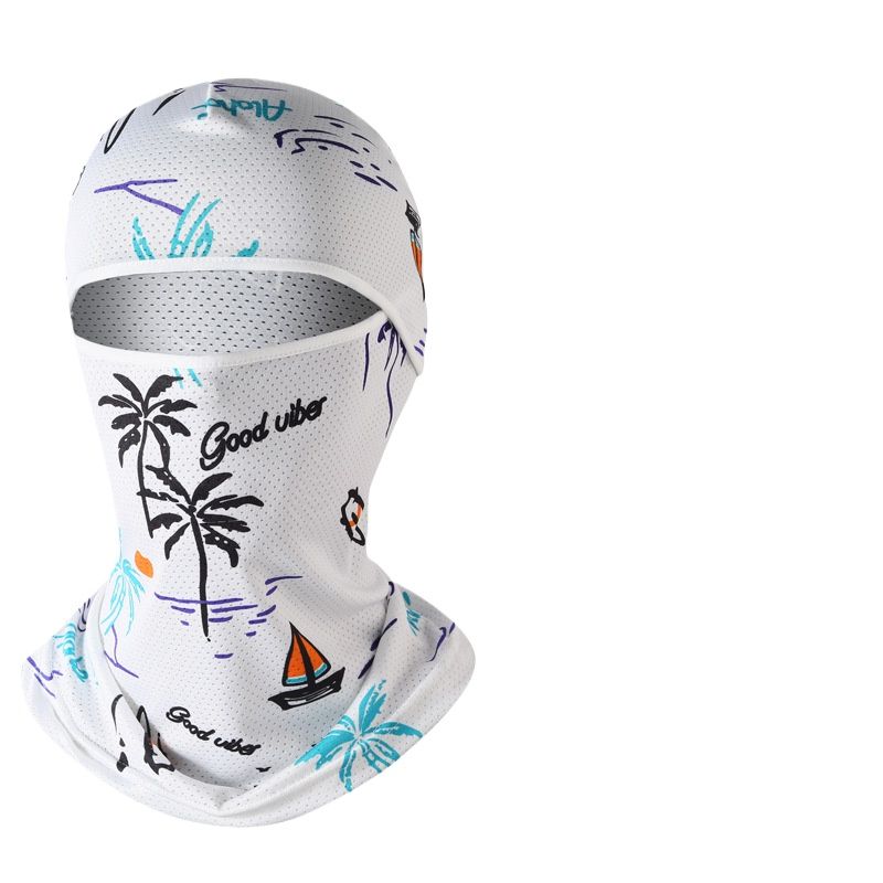 Unisex Sunscreen Mask Summer Ice Silk Headgear Full Face Sunshade Scarf Outdoor Cycling Headgear UV Protection_voghion.com