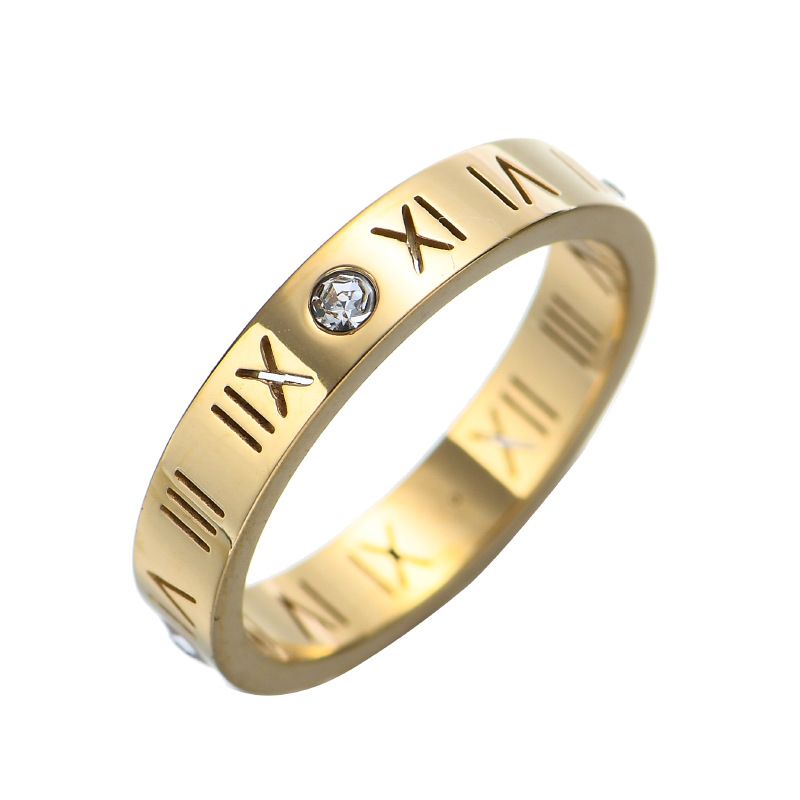 Gioielli da uomo e da donna, semplici anelli di coppia con numeri romani e diamanti, in acciaio inossidabile, con personalità, anello per il mignolo, versatile gioiello per le mani._voghion.com