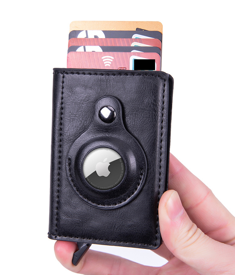 Airtag location tracker pickup wallet can be installed, simple creative business multi-function wallet wallet card Package X-81_voghion.com