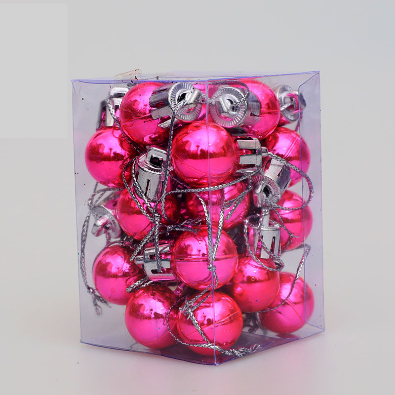 Christmas tree decoration Christmas ball barrel package colored ball 2cm bright ball electroplated ball_voghion.com