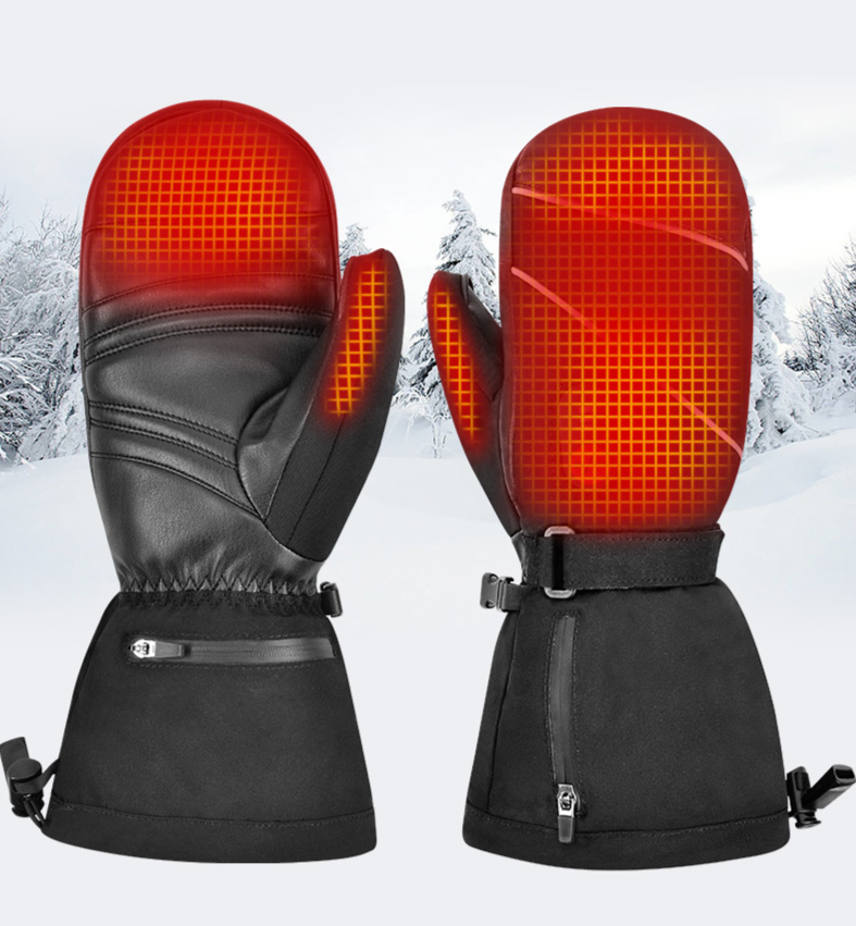 Herenhandschoenen Verwarmde handschoenen Touchscreen verwarmende verwarmde skihandschoenen Spatwaterdicht_voghion.com
