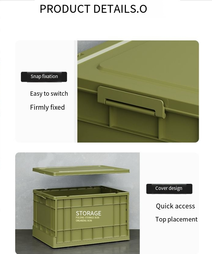 Industrial Foldable Storage Box Can Be Stacked Large Capacity Household Storage Box Car Storage Box Plastic Outdoor Camping Box_voghion.com