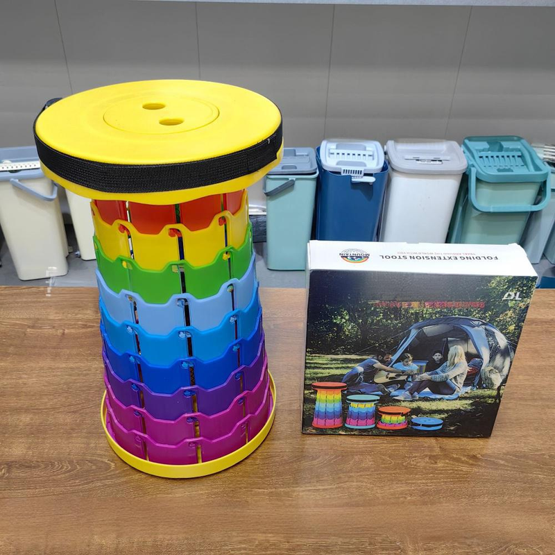 Portable Rainbow Folding Stool Compact Travel Chair For Outdoor Camping Home Use_voghion.com