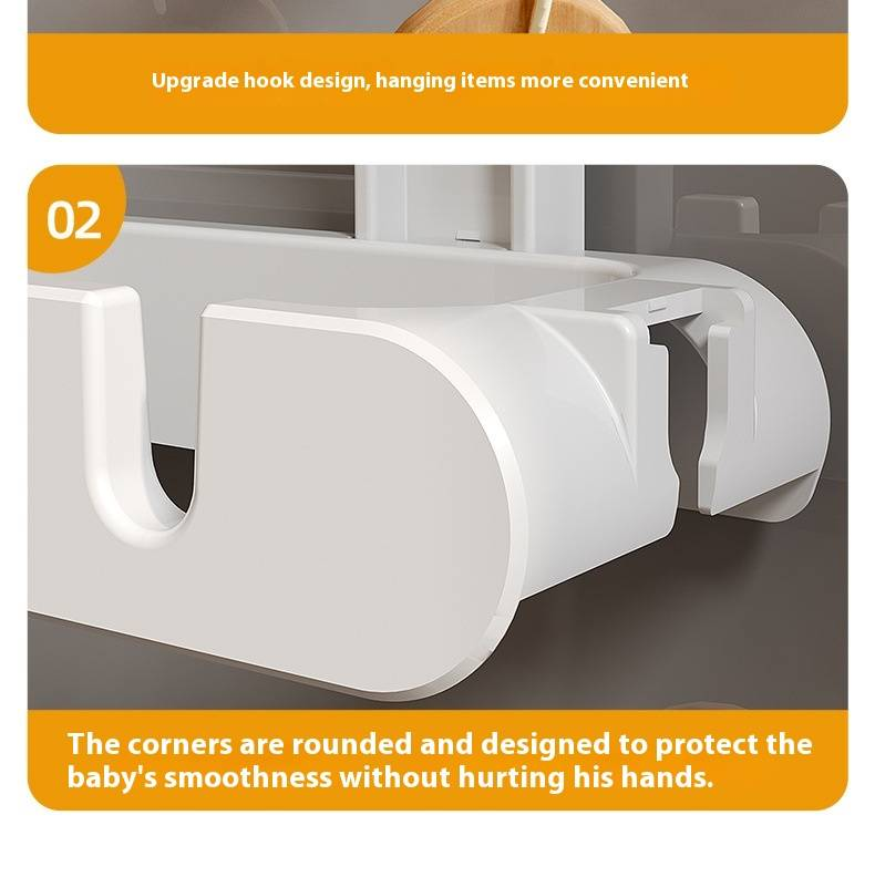 Organizador de chinelos de banheiro sem furadeiras - Sapateira com ventosa de parede para chuveiro e vaso sanitário (design compacto)_voghion.com