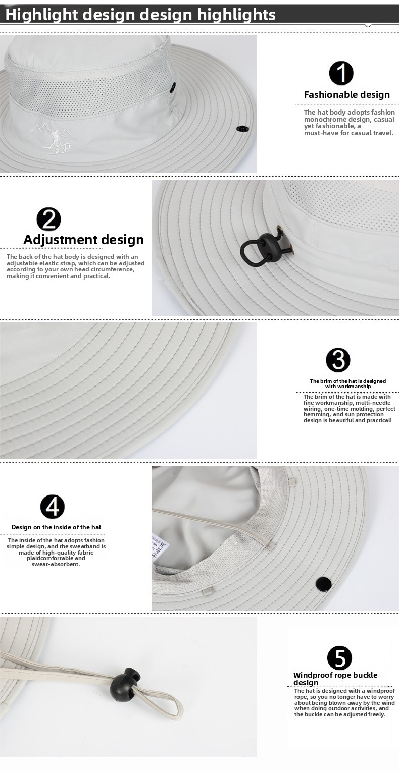 Cappello da sole da uomo e da donna con protezione per il viso - Protezione UV UPF 50+, asciugatura rapida e traspirante per escursionismo/pesca/campeggio_voghion.com