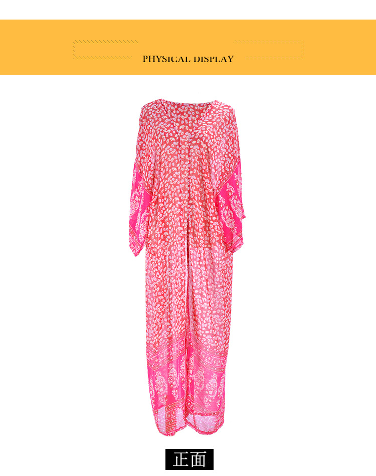 Lightweight Chiffon Beach Cover-Up – Floral Print Bikini Jacket For Women (One Size)_voghion.com
