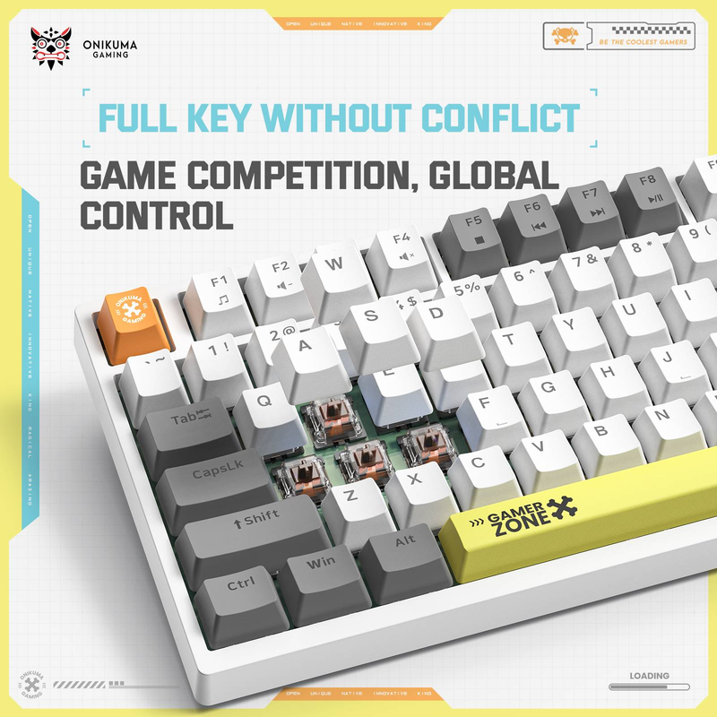ONIKUMA G58 Wired Mixed Light Mechanische Tastatur Tee Achse Wärme Sublimation Schlüssel_voghion.com