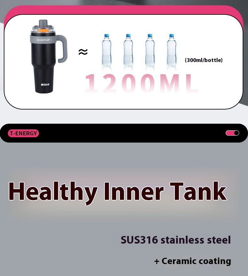 Isolierter 40oz-Becher mit Henkel und Strohhalm – auslaufsicherer Reisebecher aus Edelstahl für heiße/kalte Getränke, inklusive Teesieb (Innenschicht aus 316er Stahl)_voghion.com