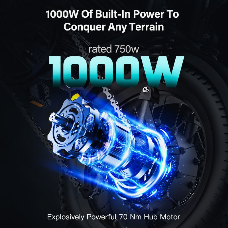 COSWHEEL Y16 16" City Electric Bike 500W Motor 48V 15Ah Battery_voghion.com