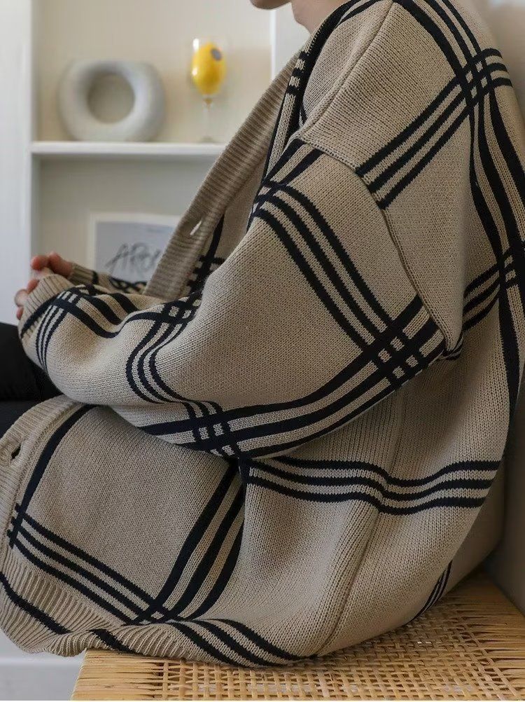 Herrenbekleidung Strickjacke Jacke Herren Strick Cardigan Pullover - Leichter lässiger Langarmpullover mit offener Vorderseite für Frühling und Herbst_voghion.com