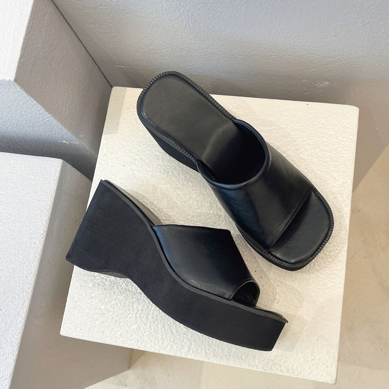 Women's Platform Sandals Summer Fashion High Heel Wedge Slippers Comfortable Non-Slip Wide Width Available_voghion.com