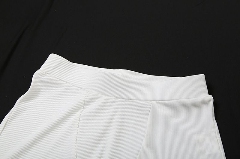 Damenbekleidung Herbstmode Lässig Rundhals Einfarbig Slim Fit I-förmige Weste Hohe Taille Shorts Anzug_voghion.com