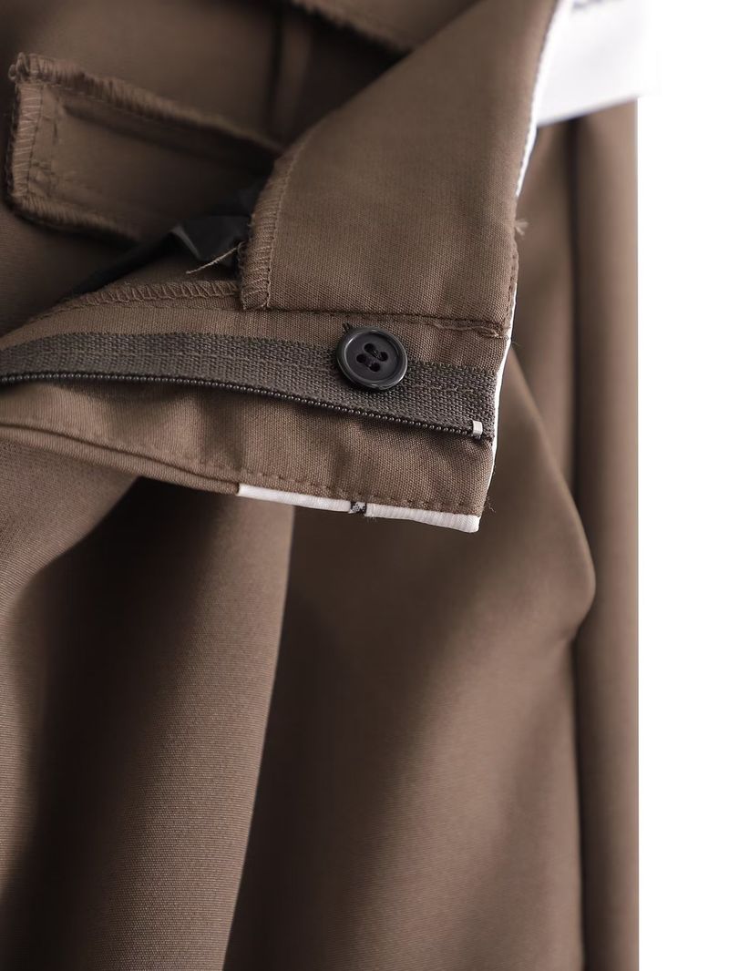 Damkläder vida byxor för kvinnor våren och sommaren raka byxor med hög midja i kontrastfärg vardagsbyxor för kvinnor 8BS9615_voghion.com