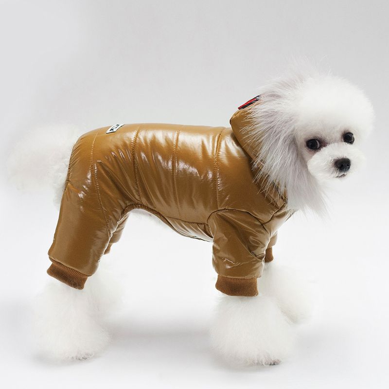 Teddy Dog Pet Clothing Autumn/Winter New Thickened for Wind and Snow Four Leg Cotton Coat_voghion.com