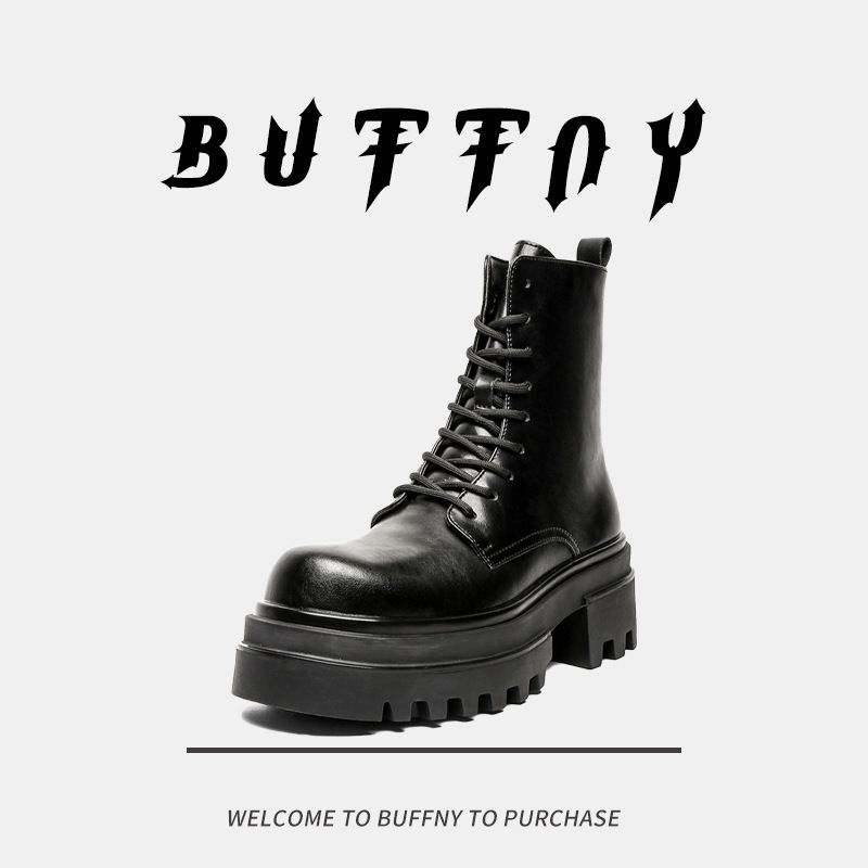 Retro Dickbesohlte Erhöhung Werkzeug Outdoor Wandern Schnürstiefel Martin Herren_voghion.com