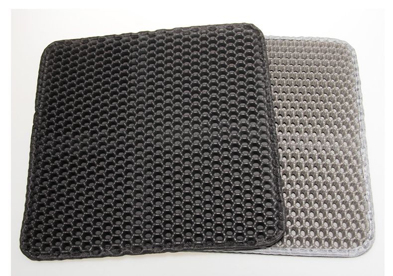 Estera para residuos de Gato, estera para residuos de gato con agujero con fugas, nido de abeja, mascota del hogar, estera para caseta para perros, estera antideslizante impermeable para pies de gato_voghion.com