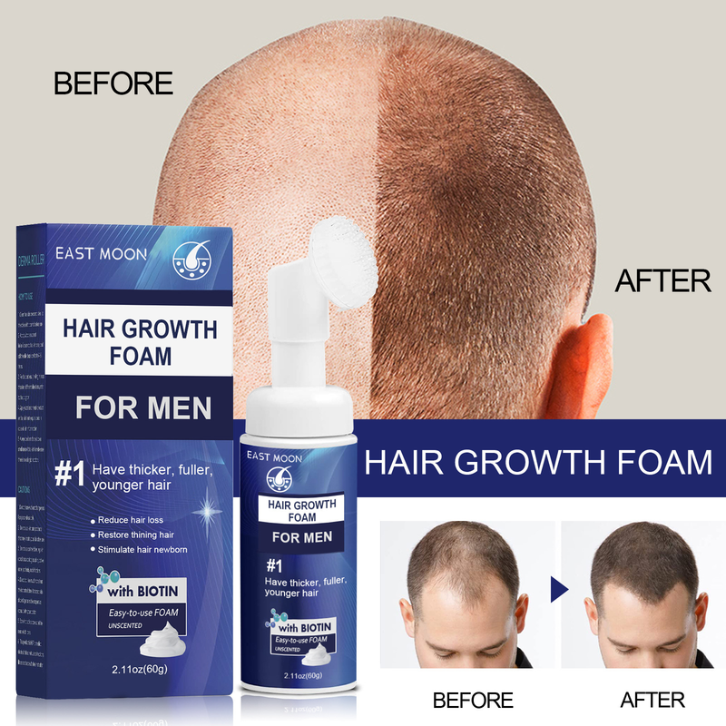 East Moon foam Men's Dense Moisturizing Care Djupreparation hårrotssäckar_voghion.com