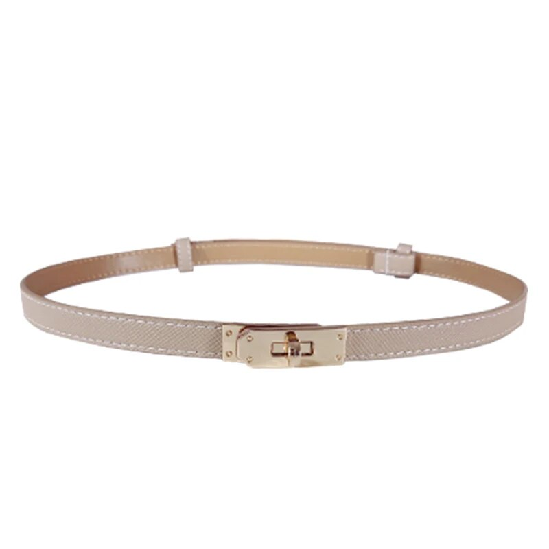 PU Thin Belt Women's Fashion Casual Accessories Design Girdle Korean Corset Adjustable Metal Buckle_voghion.com