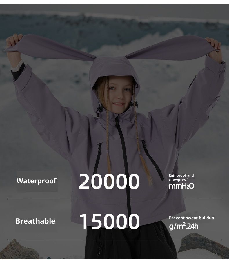 001 Tuta invernale per bambini, nuova giacca da sci calda antivento e impermeabile con orecchie di coniglio, per ragazzi e ragazze_voghion.com