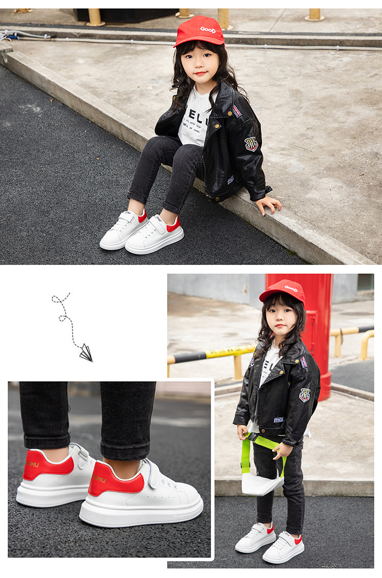 Scarpe da ginnastica sportive per studenti per bambini, scarpe da corsa basse con suola morbida per ragazzi primaverili e autunnali, scarpe bianche per prestazioni scolastiche, scarpe alla moda per ragazze_voghion.com