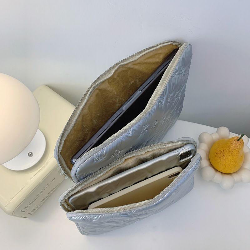 Korean Bowknot New Inner Tablet IPad Storage 13inch 14inch Soft Girl Universal Laptop Bag_voghion.com