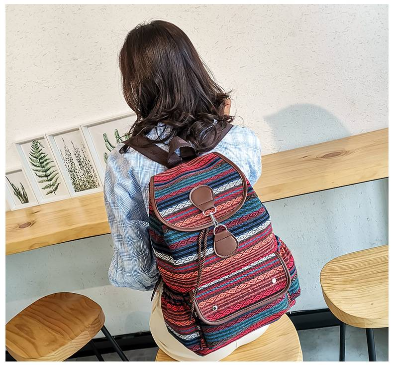 Boho Mandala Ethnic Bohemian Backpack Purse For Women Anti Theft Fashion Back Pack Shoulder Bag_voghion.com