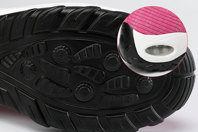 Zapatos cómodos para caminar para mujer: zapatillas sin cordones de malla transpirable con suela gruesa y acolchada para mujeres de mediana edad._voghion.com