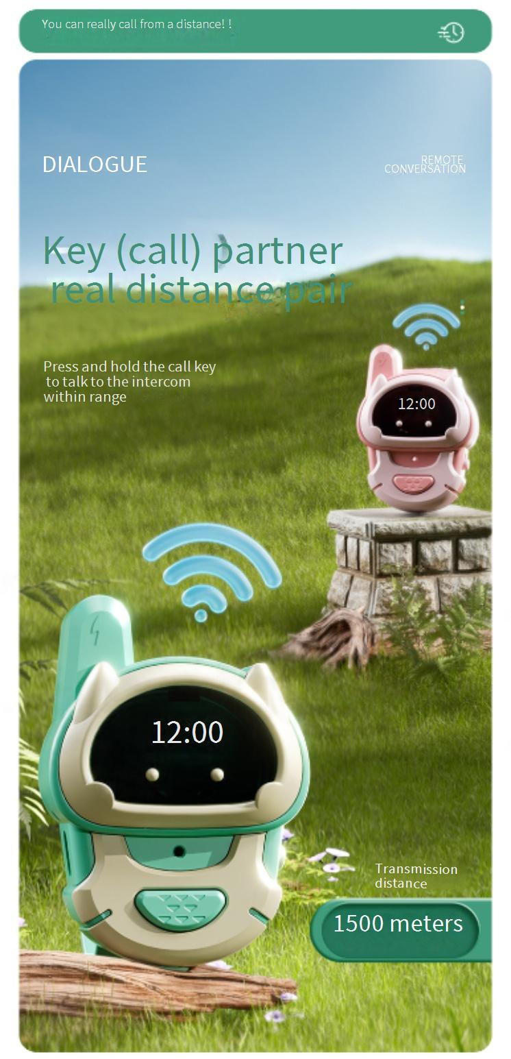 Walkie Talkie para niños, reloj de larga distancia, intercomunicador inalámbrico, juguete para exteriores e interiores, buscapersonas, interacción entre padres e hijos._voghion.com