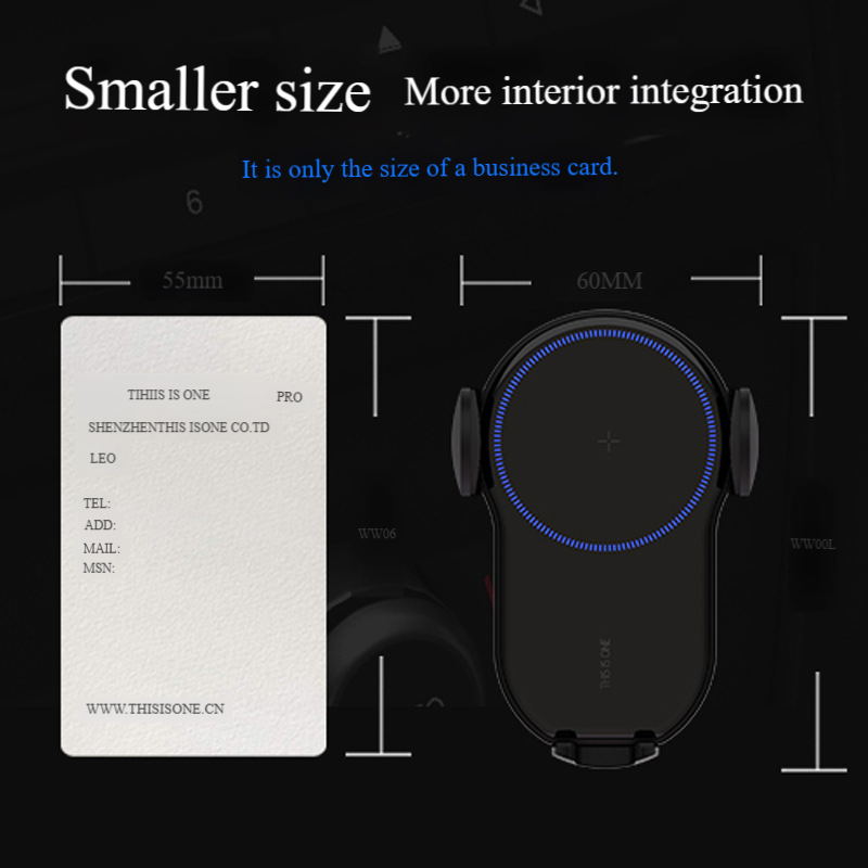 15W Fast Wireless Car Charger, Auto-Sensing Qi-Certified Charging Pad For IPhone & Android, Secure Mount & Anti-Slip Design, Elegant Black_voghion.com