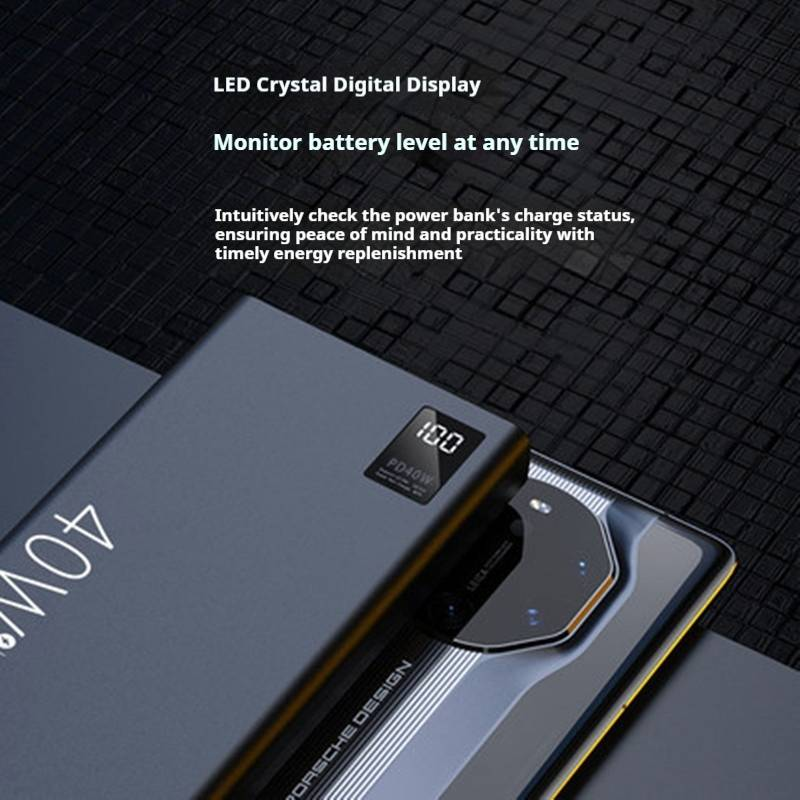 Banco de energía de carga ultrarrápida de 40 W y 20 000 mAh, cargador portátil PD20 W con dos puertos USB, batería externa de alta capacidad para iPhone._voghion.com