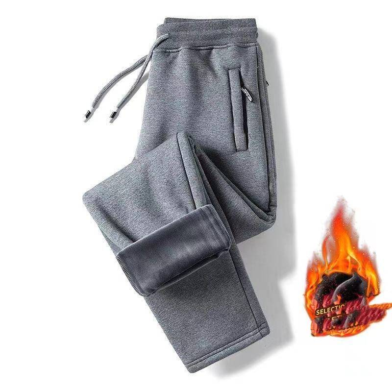 Pantaloni da lavoro resistenti da uomo - Foderati in pile invernale, resistente misto poliestere, vestibilità comoda per edilizia e lavori manuali (nero, grigio scuro, grigio chiaro)_voghion.com