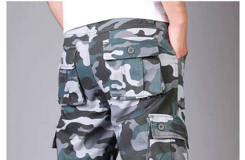 Men's Multi-Pocket Tactical Cargo Pants - Durable Outdoor Work Pants With Camo Design, Comfort Fit For Hiking, Travel & Daily Wear_voghion.com
