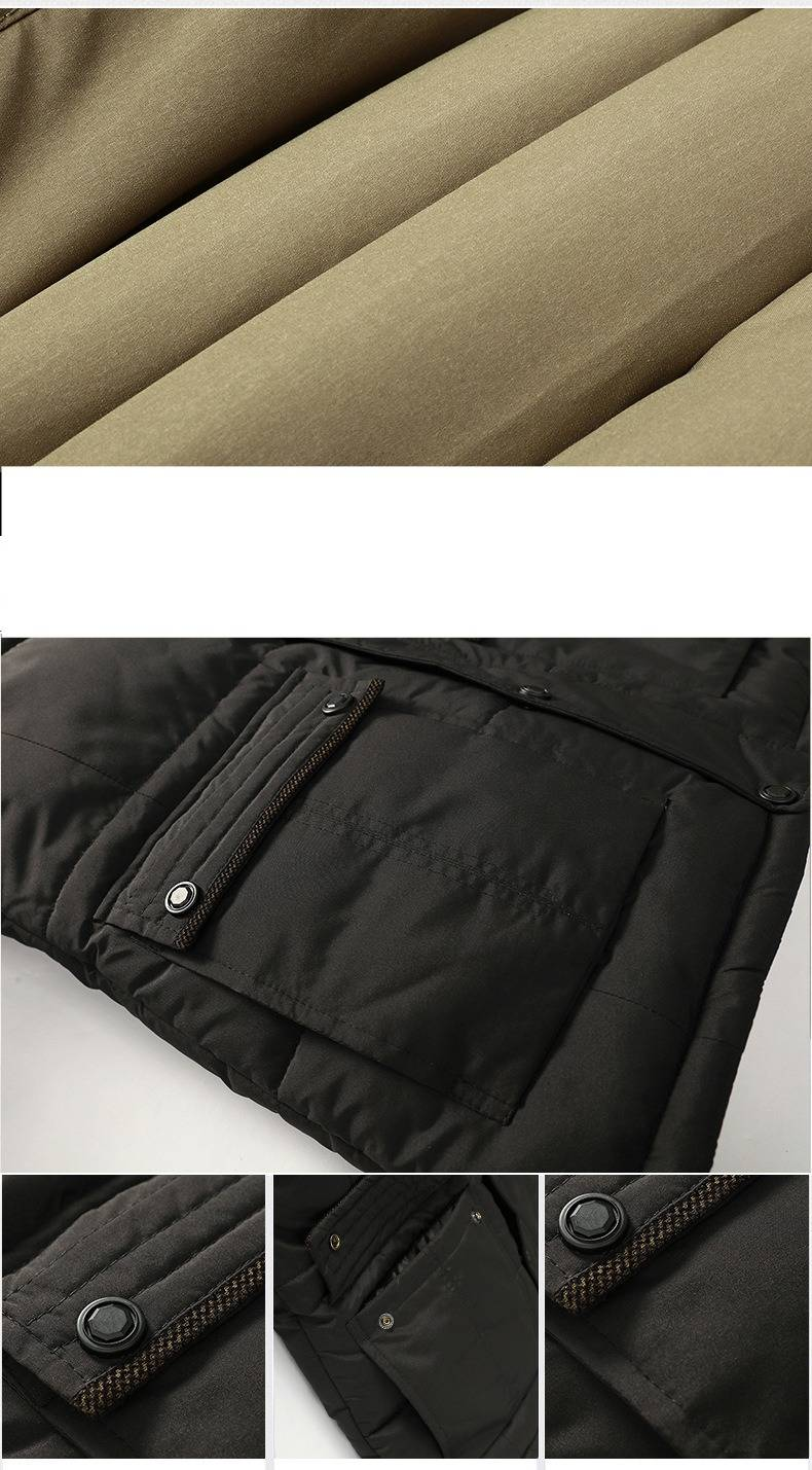 Men's Detachable Hood Winter Jacket With Fleece Lining, Zip-up Front, And Flap Pockets – Long Coat In Brown, Khaki, Black, Navy, Coffee_voghion.com