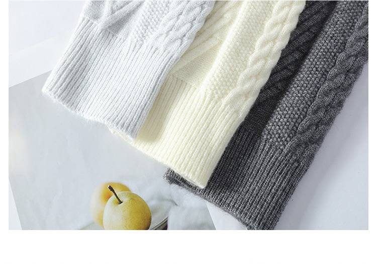 Men's Japanese-Inspired Crewneck Sweater - Oversized Knit Pullover (Off-White/Light Grey/Dark Grey, M-3XL)_voghion.com