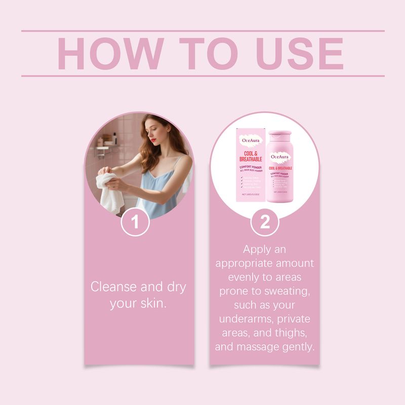 OceAura Large Capacity Body Powder Skin Dry Refreshing Care Family General Cool Non-sticky_voghion.com