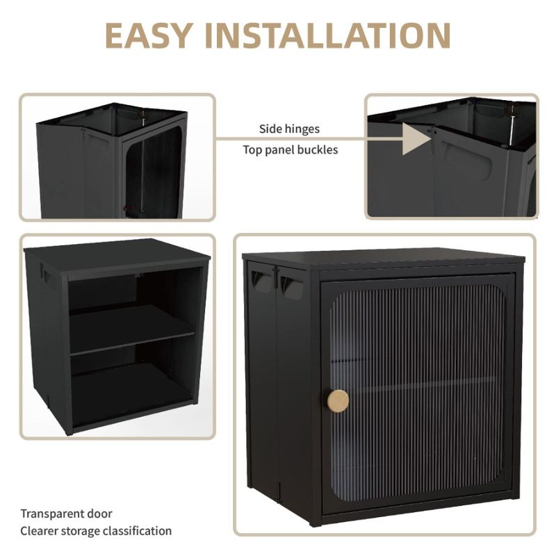 Single SteelWood Quick Easy Combo DIY Cabinet Storage Convenient Sturdy To Fold Install Foldable Design C AntiSlip With Durable_voghion.com