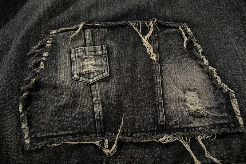 Men's Clothing New High Street Trendy Brand Denim Hoodie Wasteland Style Washed Splicing Hooded Sweatshirt_voghion.com