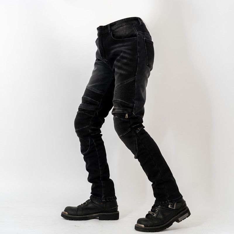 Pantalones de motociclismo para hombre y mujer: vaqueros de invierno con forro térmico, reforzados con Kevlar y antirayaduras, ideales para carreras y viajes de larga distancia._voghion.com