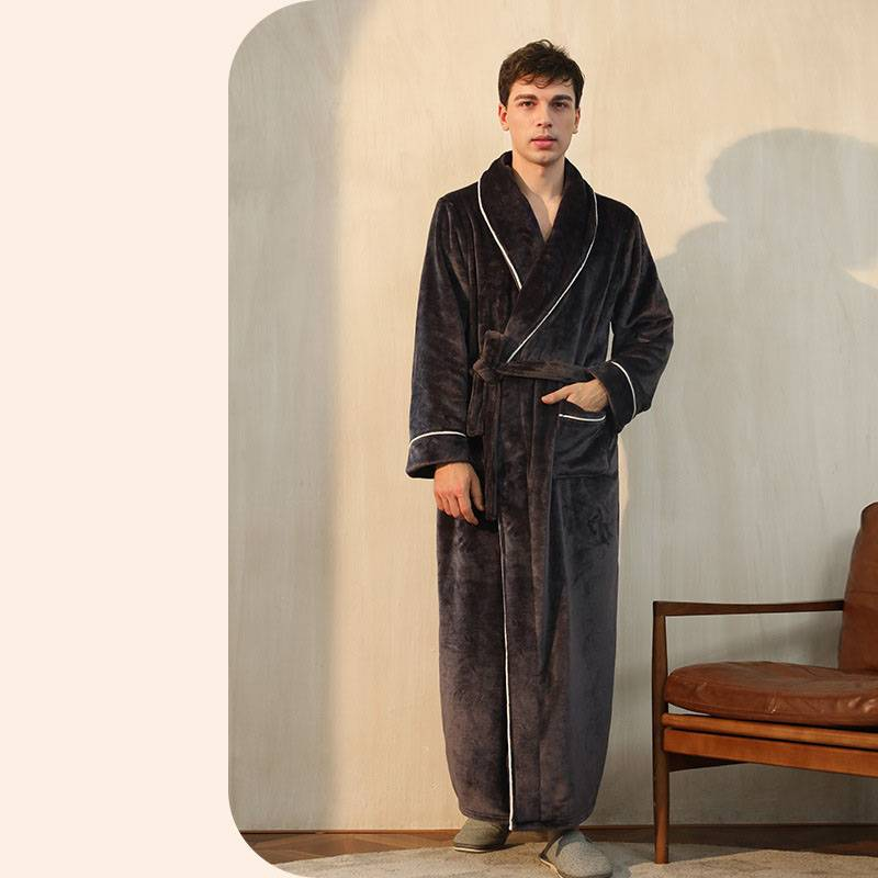 WinterHug RYYD Flanell-Nachthemd – Übergröße|Ganzjahres-Bademantel_voghion.com