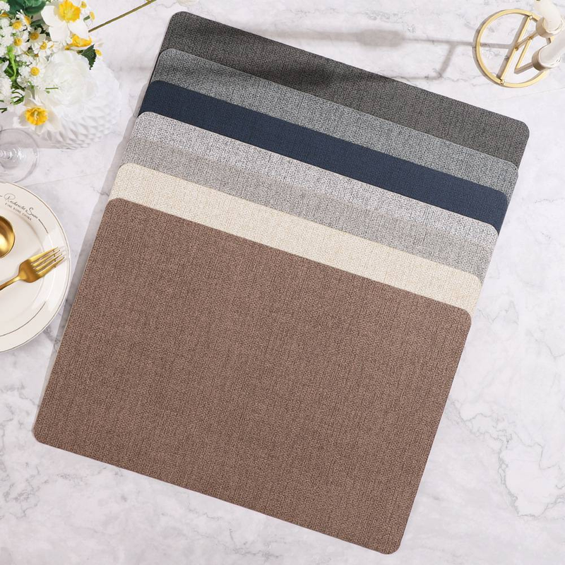 Home & Garden Square Cloth Dining Mat Yiwu Kitchen PU Coaster Leather Dining Table Mat Can Be Sent On Behalf Of The Insulation Pad Non Slip_voghion.com