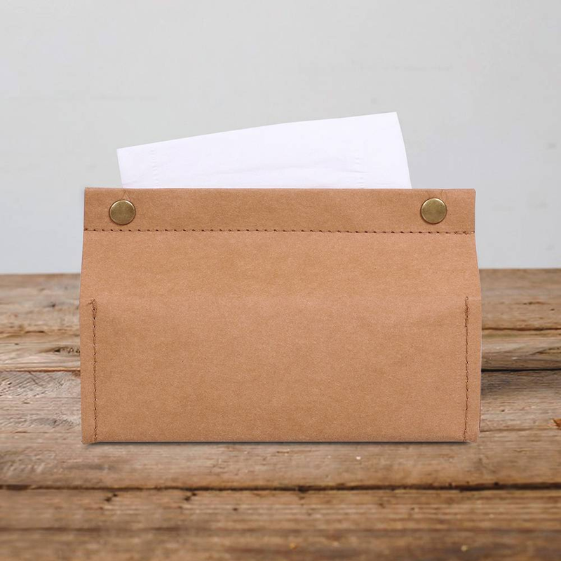 1 cassetto in carta kraft spessa nera/marrone, scatola porta fazzoletti impermeabile, per soggiorno, camera da letto, tavolino, scrivania_voghion.com