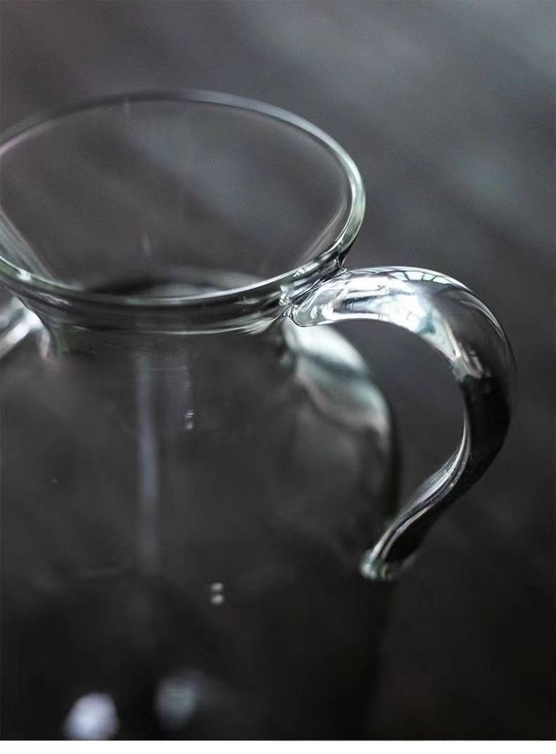 350ml Minimalist Borosilicate Glass Teapot – Custom Logo Option, Heat-Resistant For Stovetop & Induction Lightweight Nordic Style_voghion.com