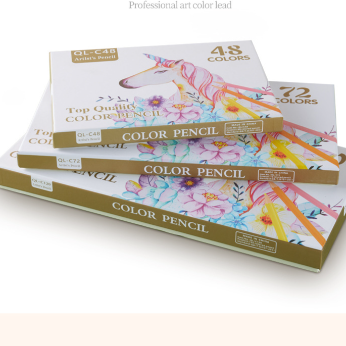 Conjunto profissional de lápis de cor à base de óleo com 120 cores para desenho, esboços e projetos artísticos - Pigmentos vibrantes, aplicação suave, estojo de madeira_voghion.com