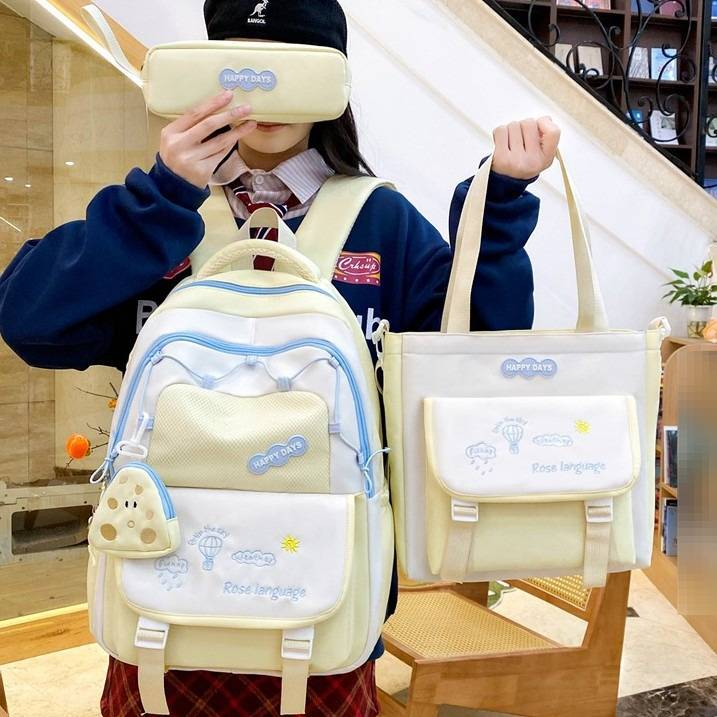 Sac à dos d'école GUIYU pour filles et garçons, sac à dos léger en nylon avec bretelles rembourrées, sac à dos grande capacité pour le collège_voghion.com