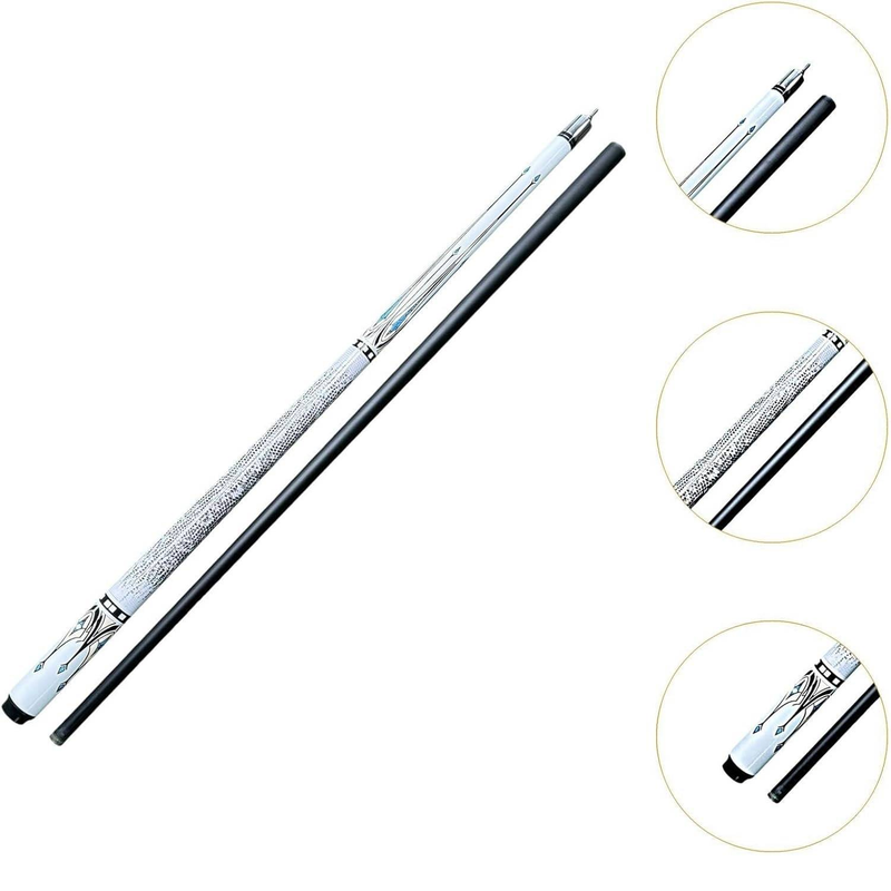 Carbon Fiber Pool Cue Set For Home And Bar, 12.5mm Tip Billiard Carbon Fiber Cue, 57.68 Inch 1/2 Split Type Professional Carbon Fiber Pool Cue_voghion.com