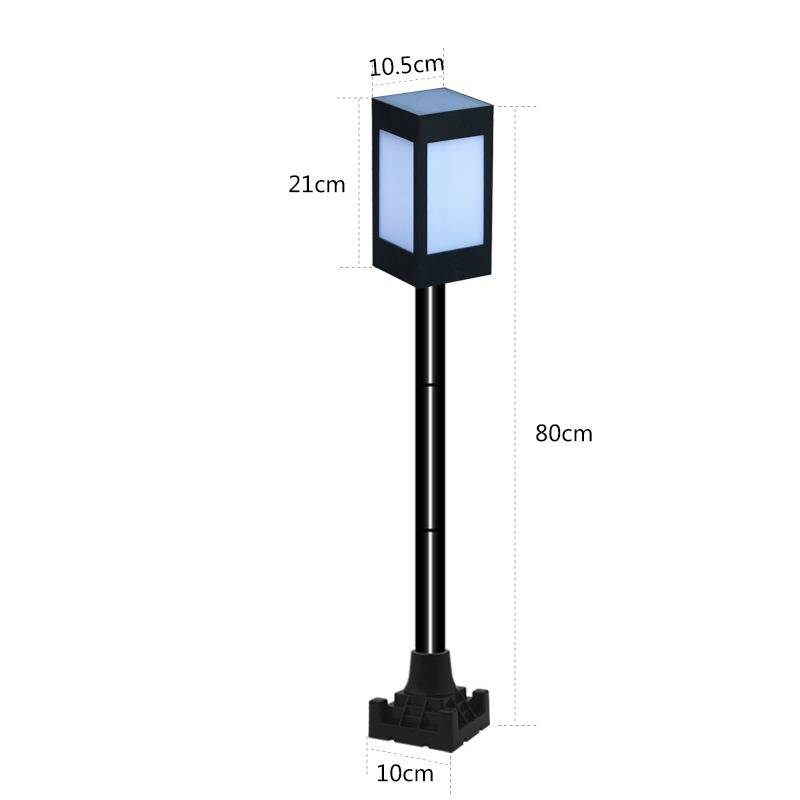 Luci da parete per esterni alimentate a energia solare, luci da giardino, luci a colonna quadrate impermeabili per cortili, ville e vialetti_voghion.com