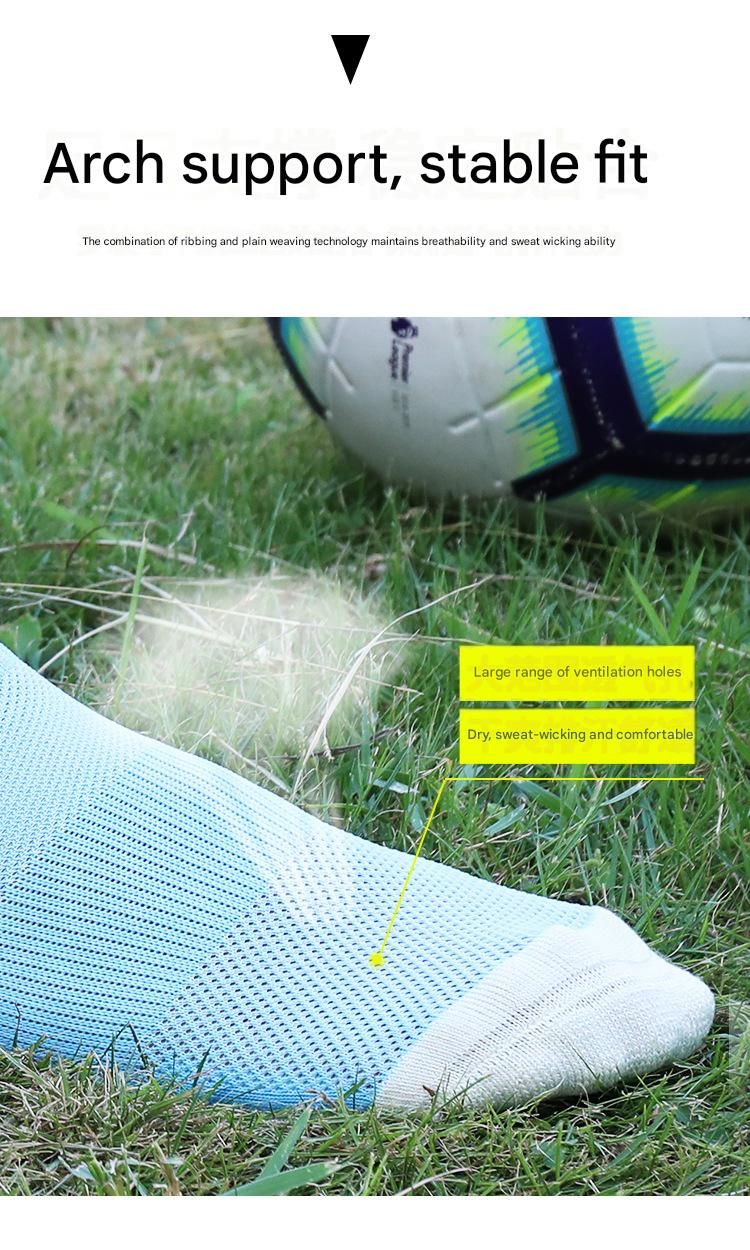Due paia di calzini da calcio per adulti, di media lunghezza, con fondo in asciugamano, assorbenti del sudore, deodoranti, spessi, in silicone, antiscivolo, a pois, con colla_voghion.com