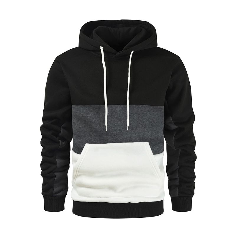 Moletom com capuz masculino com estampa de combinação_voghion.com