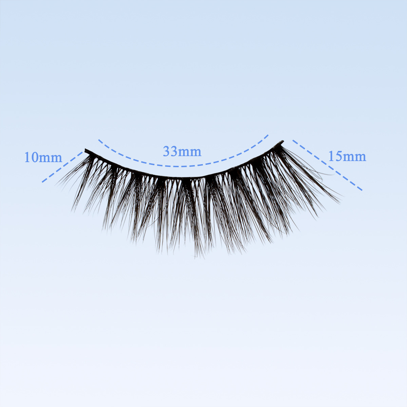 Cils en fibres chimiques 3D chauds, boucles stéréo naturelles, 20 paires de faux cils de plus que les cils plats_voghion.com