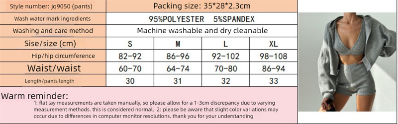 Felpa con cappuccio e cerniera casual sportiva Spicy Girl per donna, nuovo set autunnale comodo con top corto in tre pezzi_voghion.com